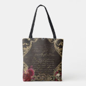Halloween, gouden lijsten, Victoriaans, spreekwoor Tote Bag (Achterkant)