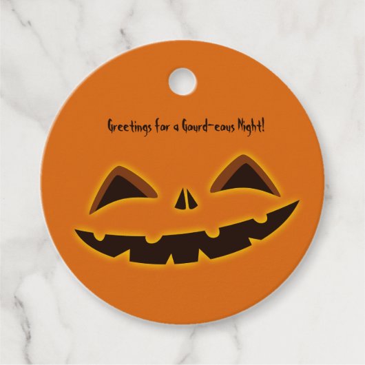 Halloween Gourd-Eous Night Bedankjes Labels (Voorkant)
