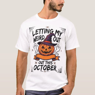 Halloween Graag T-shirt Met Pompoen Spoken_1