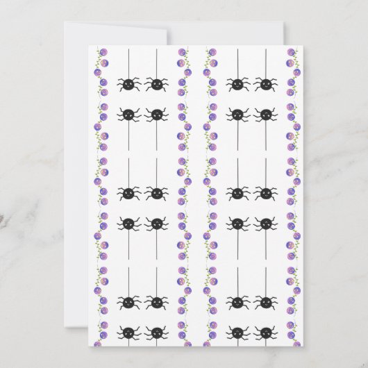 Halloween Gradient Ghost Skull Garland Baby shower Kaart (Achterkant)