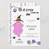 Halloween Gradient Ghost Skull Garland Baby shower Kaart (Voorkant / Achterkant)