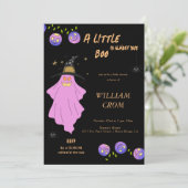 Halloween Gradient Ghost Skull Garland Baby shower Kaart (Staand voorkant)