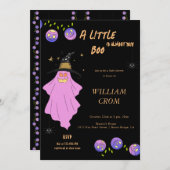 Halloween Gradient Ghost Skull Garland Baby shower Kaart (Voorkant / Achterkant)