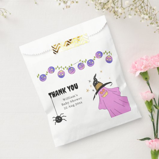 Halloween Gradient Ghost Skull Garland Bedankzakje (Gezegeld)