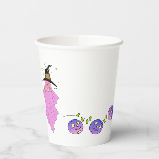 Halloween Gradient Ghost Skull Garland Papieren Bekers (Links)