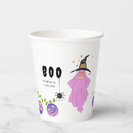 Halloween Gradient Ghost Skull Garland Papieren Bekers