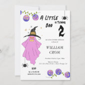 Halloween Gradient Ghost Skull Garland Verjaardag Kaart (Voorkant)