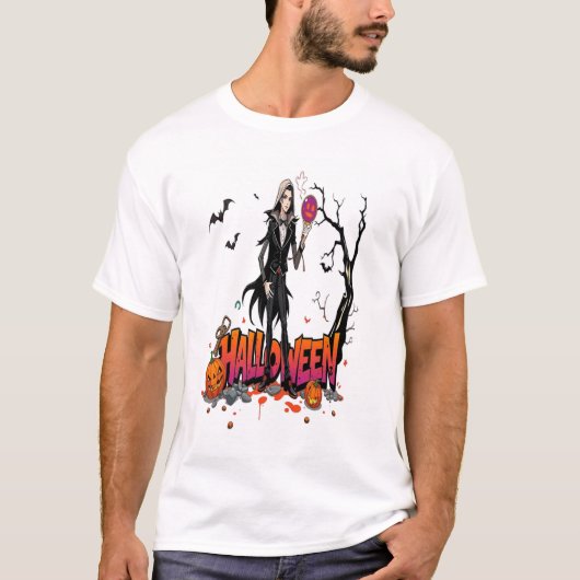 halloween graffiti art anime t-shirt (Voorkant)