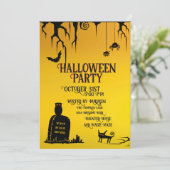 Halloween Graffiti Cemetery Kaart (Staand voorkant)