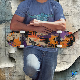 Halloween Graffiti-geïnspireerde & Bold Sunburst M Persoonlijk Skateboard