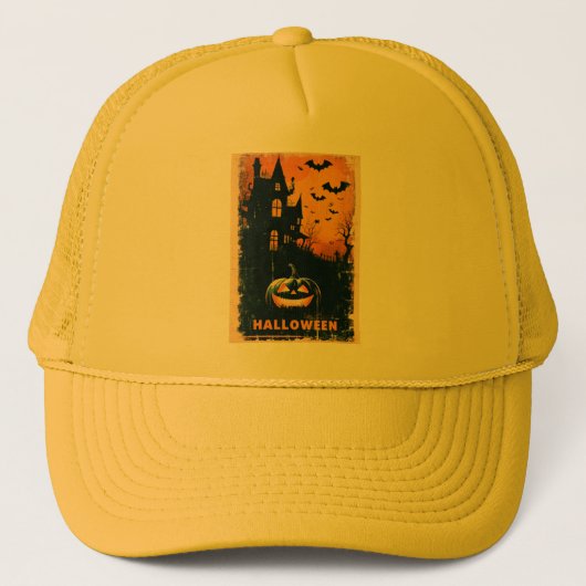 Halloween Grafisch – Limited Edition Kunstwerk Trucker Pet (Voorkant)