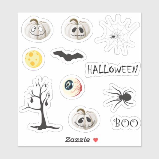 Halloween grafische elementen - pompoenen, spoken. sticker (Vel)