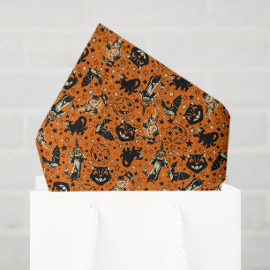 Halloween Grafische Vormgeving in Vintage Stijl Or Tissuepapier