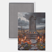 Halloween grafsteen magneet (Voorkant / Achterkant)