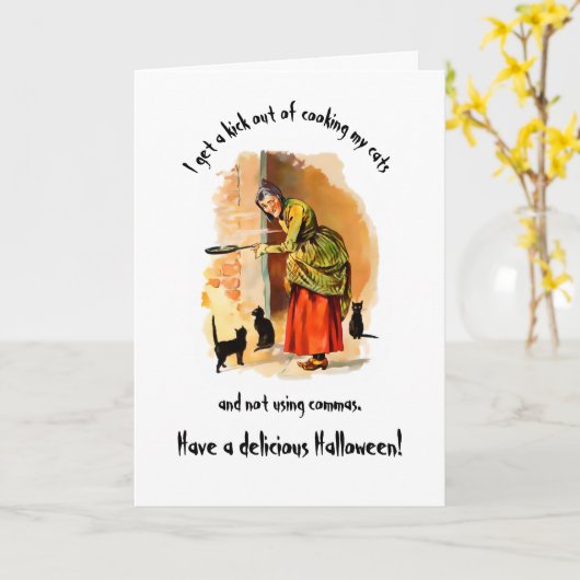 Halloween Grammar Kaart (Gele Bloem)