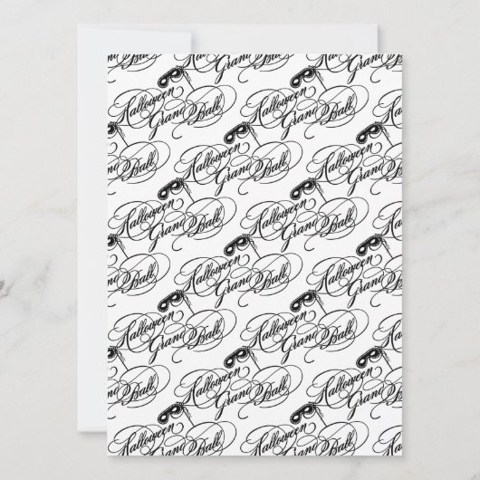 Halloween Grand Ball Kaart (Achterkant)