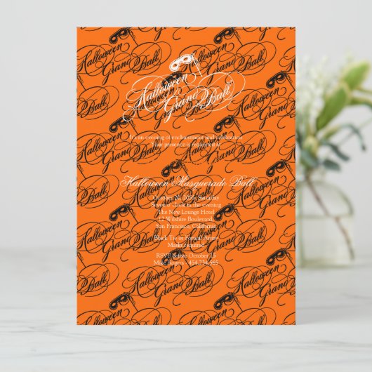 Halloween Grand Ball Kaart (Staand voorkant)