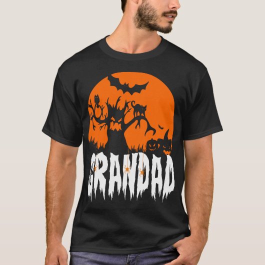 Halloween Grandad Scary 31 oktober cadeau T-shirt (Voorkant)