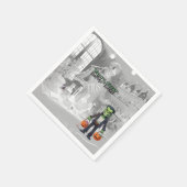 Halloween grap of traktatie Frankenstein Servet (Hoek)