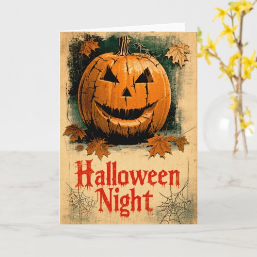 Halloween Graphic – 1960s Inspired Series Kaart (Gele Bloem)