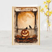 Halloween Graphic – 1960s Poster Aesthetic Kaart (Gele Bloem)