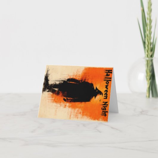 Halloween Graphic – 1960s Poster Vibes Bedankkaart (Voorkant)