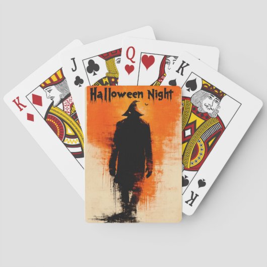 Halloween Graphic – 1960s Poster Vibes Pokerkaarten (Achterkant)