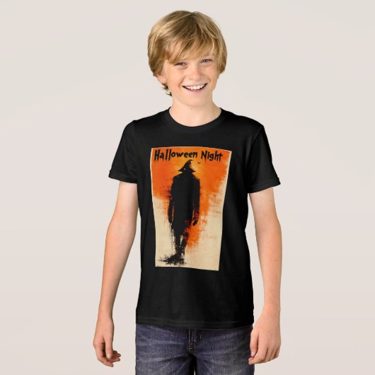 Halloween Graphic – 1960s Poster Vibes Tri-Blend Shirt (Voorkant volledig)