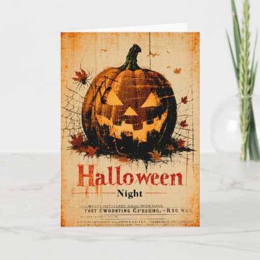 Halloween Graphic – Classic 1960s Design Kaart (Voorkant)