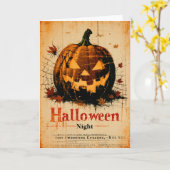 Halloween Graphic – Classic 1960s Design Kaart (Gele Bloem)