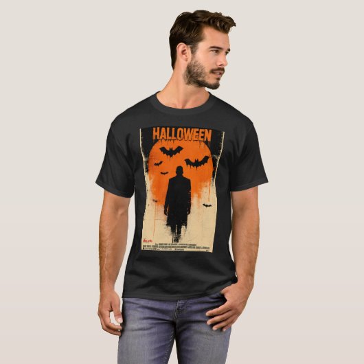 Halloween Graphic – Classic 1960s Design Opis: T-shirt (Voorkant volledig)