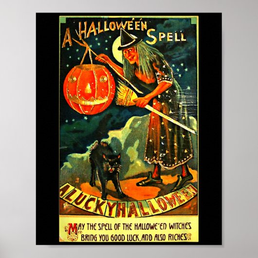 Halloween Graphic Easy Costume Witch en C Poster (Voorkant)