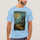 Halloween Graphic - jaren 1960 Poster stijl T-shirt (Voorkant)