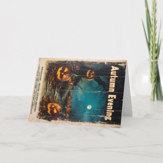 Halloween Graphic – Seasonal 1960s Inspired Kaart (Voorkant)