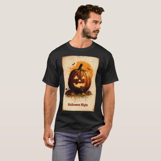 Halloween Graphic – Unique 1960s Style T-shirt (Voorkant volledig)