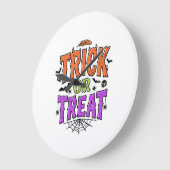 Halloween grapjas leuke spinnenweb retro_1 grote klok (Hoek)