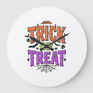 Halloween grapjas leuke spinnenweb retro_1 grote klok