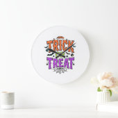 Halloween grapjas leuke spinnenweb retro_1 grote klok (Huis)