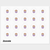 Halloween grapjas leuke spinnenweb retro_1 ronde sticker (Vel)