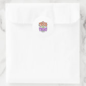 Halloween grapjas leuke spinnenweb retro_1 ronde sticker (Tas)