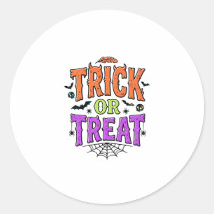 Halloween grapjas leuke spinnenweb retro_1 ronde sticker