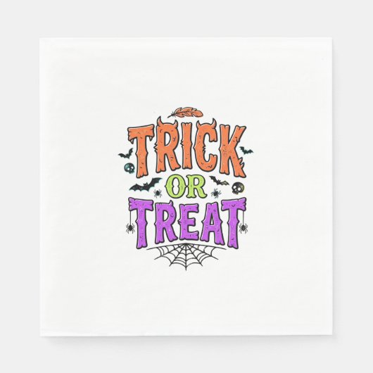 Halloween grapjas leuke spinnenweb retro_1 servet (Voorkant)