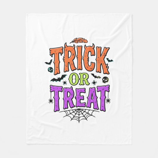 Halloween Grapjas PretFunny Spinnenweb Retro_1 Fleece Deken (Voorkant)