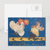 Halloween grapjurk zwarte kat briefkaart (Voorkant / Achterkant)