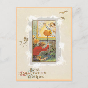 Halloween Grappen Vintage Ansichtkaart Briefkaart
