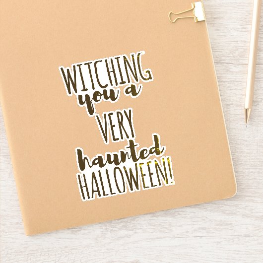 Halloween -grappig citaat sticker (Notitieboek)