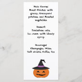 Halloween grappig diner partij eenvoudig menu (Achterkant)