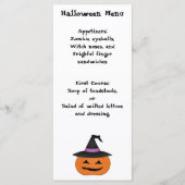 Halloween grappig diner partij eenvoudig menu (Voorkant)