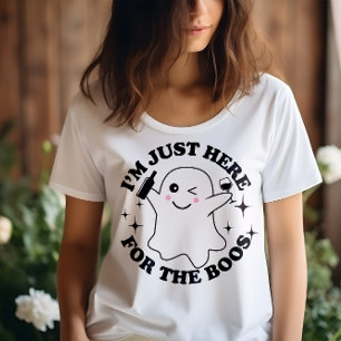 HALLOWEEN GRAPPIG IK BEN HIER ALLEEN VOOR DE BOOS  T-SHIRT