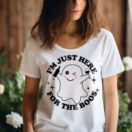 HALLOWEEN GRAPPIG IK BEN HIER ALLEEN VOOR DE BOOS  T-SHIRT